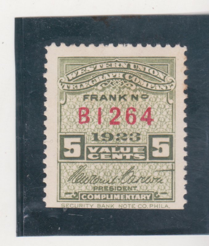 US Scott #16T63  Revenue Telegraph Stamps 5 cent issue 1923 MNG