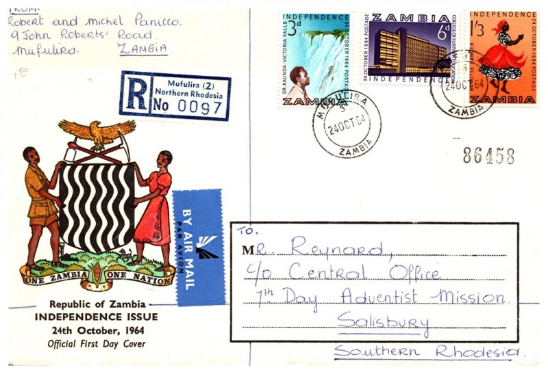 Zambia, Worldwide First Day Cover