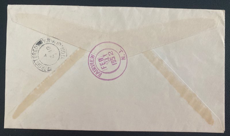 1952 Turks Islands Airmail Cover To Fairview NJ USA Universal Postal Union