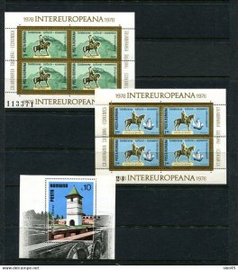 Romania 1978 3   Sheets MNH King Decevalus Statue/Fortress   13984