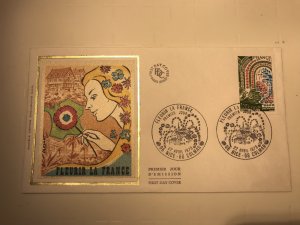 France Colorano silk FDC, 22 avril 1978, Fleurir la France, 06 Nice-68 Colmar