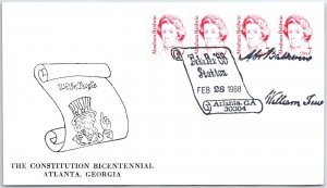US SPECIAL EVENT PICTORIAL CANCEL COVER BICENTENNIAL OF THE CONSTITUTION ATLANTA