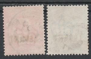 BRITISH LEVANT 1905 KEVII 1D AND 21/2D USED