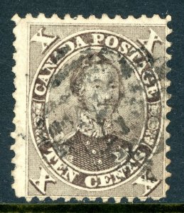 Canada 1859 First Cents Prince Albert 5¢ Black Brown  Scott #16 VFU O434