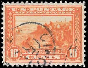 1913 US SC # 400A XF 90 USED NH ng TOWN CANCEL - VERY SOUND - W/CERT