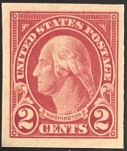 Scott #577 1923 2¢ George Washington imperforate MNH OG VF