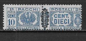 Italy Q38 10c Parcel Post single Unused LH