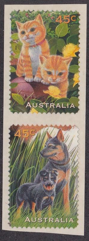 Australia # 1564-1565, Cats & Dogs, Self Adhesive,  NH, 1/2 Cat.