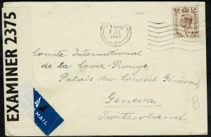 G.B.KG VI 1943 RED CROSS MESSAGE SCHEME COVER WITH SG 469 IN FAIR CONDITION