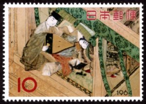 Japan #814  mh - 1964 Stamp Week - art - Tale of Genji - literature