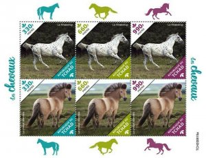 Chad - 2020 Horses, Knabstrupper, Icelandic - 6 Stamp Sheet - TCH200615a 
