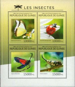 Insects Stamp Butterflies Ladybug Zygaena Filipendulae S/S MNH #10676 / Bl.2430