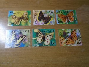 Poland  #  2227-32  MNH   Butterflies