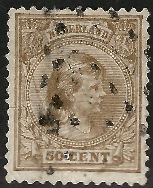 Netherlands  #49 Used F-VF hr light creases....Chance to bid on a real Bargain!