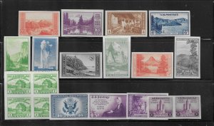 US #754-765/7766A/767A/771 1935 SPECIAL PRINTINGS (NATIONAL PARKS+) MINT NH/LH