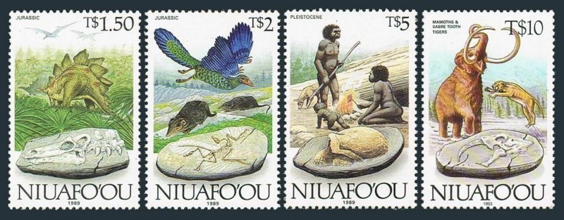 Tonga-Niuafo'ou 119-120,121A,MNH.Mi 150-152,255. Animals of Jurassic,Pleistocene
