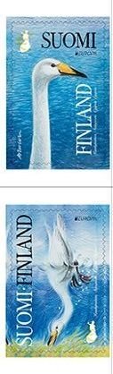 Finland 2019 Europa CEPT Swans National bird Posti strip of 2 stamps MNH