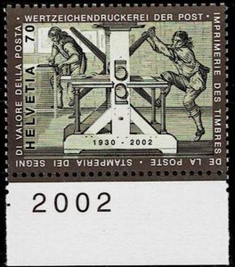 Switzerland 2002,Sc.#1124 MNH, Historical Manual Printing Press