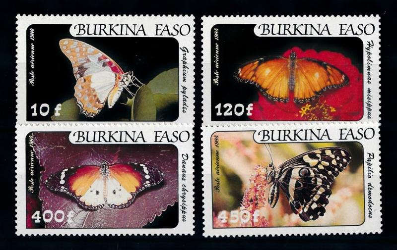 [70709] Burkina Faso 1984 Insects Butterflies Airmail Stamps MNH