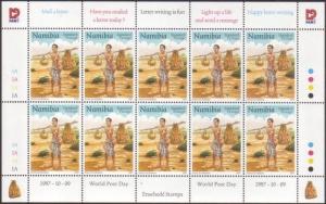 Namibia 1997 SG739 Std Postage World Post Day sheetlet MNH