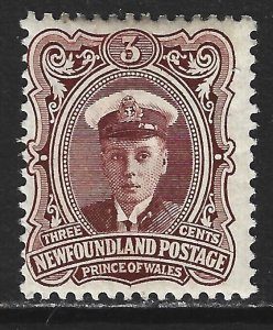 NEWFOUNDLAND - #106 - 3c PRINCE OF WALES MINT STAMP MH ROYAL FAMILY