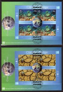 UN New York 968-969 Climate Change UN Postal Admin Set of Two U/A FDC