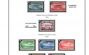 COLOR PRINTED CUBA AIRMAIL 1927-1980 STAMP ALBUM PAGES (56 illustrated pages)