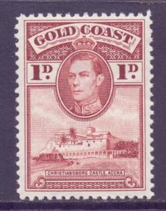 Gold Coast Scott 116 - SG121, 1938 George VI 1d Perf 12 MH*