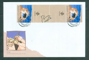 Aland. 2006 FDC. Demilitarization Of Aland 100 Year. Gutter Pair Sc.# 246