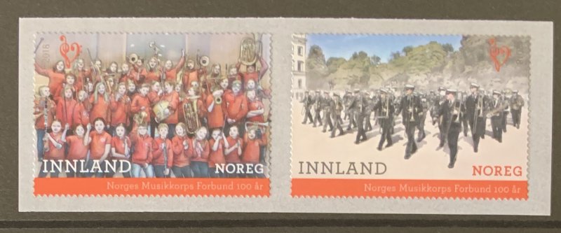Norway 2018 #1848-9 MNH. Band Federation, self-adhesive