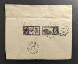 1939 Attangudi India Registered Airmail Cover to Cholon Indochina