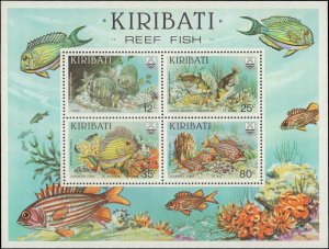 1985 Kiribati #452-455a, Complete Set(5), Never Hinged