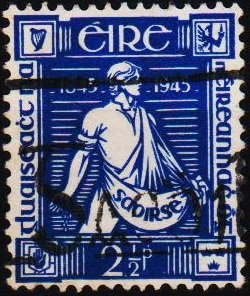 Ireland. 1945 2 1/2d S.G.136 Fine Used