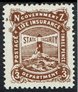 NEW ZEALAND 1944 LIGHTHOUSE 3D MNH ** WMK MULTI STAR NZ PERF 14 X15 