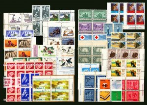 Canada #275/#2039A 1947-2004 3c-$5.00 Assorted Blocks, Plate# Inscription Blocks