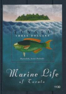 [27672] Tuvalu 2012 Marine Life Parrot Fish MNH Sheet