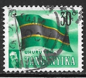 Tanganyika 49: 30c Flag, used, VF