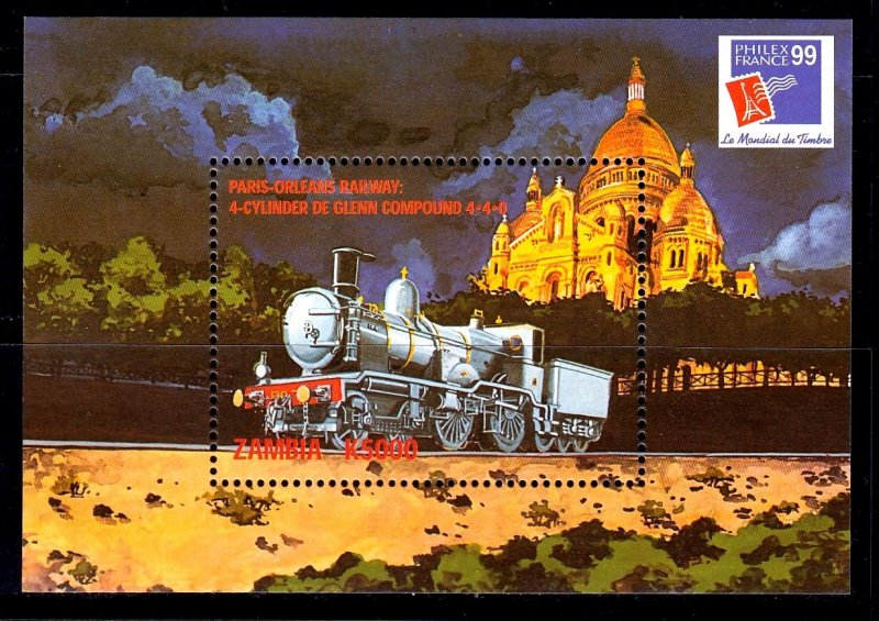 Zambia 1999 Trains Miniature Sheet Complete Mint MNH Set SC 835-836