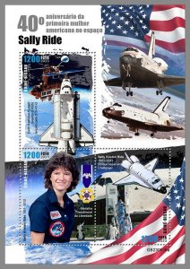 GUINEA-BISSAU 2023 MNH IMPERF. Sally Ride 1st American Woman in space M/S #636a