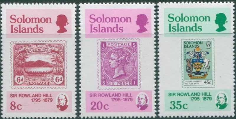 Solomon Islands 1979 SG384-386 Sir Rowland Hill set MNH