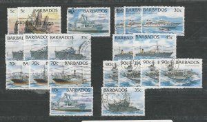 Barbados, Postage Stamp, #872//876d Used Dealers Stock, 1994-6 Ships