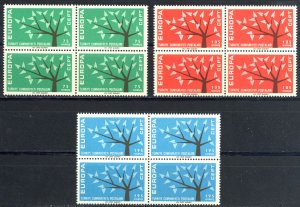 Turkey Sc# 1553-1555 MNH Block/4 1962 Europa