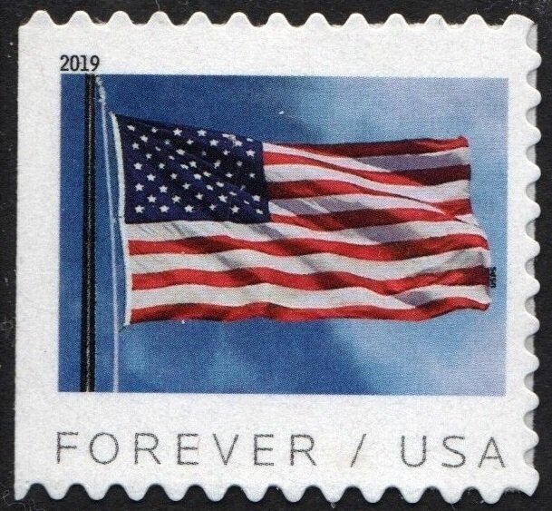 SC#5345 (55¢) Flag (BCA) Booklet Single (2019) SA