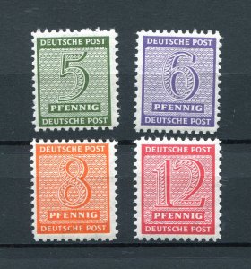 GERMANY SOVIET ZONE WESTERN SAXONY SCARCE TRIAL PERFS 120X-123X PERFECT MNH