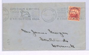 BERMUDA Cover 1924 EMPIRE EHXIBITON WEMBLEY Machine Slogan Hamilton XW232