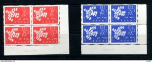 Greece 1962 Europa Sc 768-9 Block of 4 MNH CV $21 13650