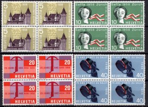 Switzerland Scott # 365 - 368, mint hr, b/4