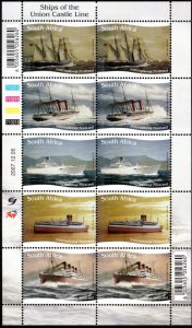 South Africa - 2007 Union Castle Line Ships Sheet MNH** SG 1645-1649