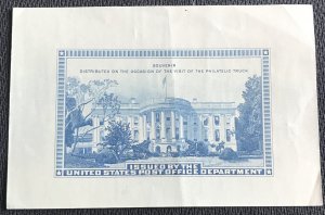 US *MNG* Souvenir Sheet 1939 Philatelic Truck CC Lightly Folded L22