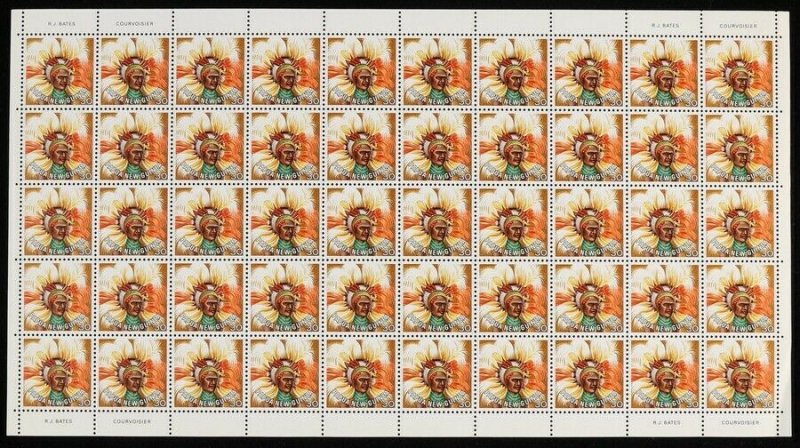 PAPUA NEW GUINEA 1977 Headdresses set sheets. MNH **. SG cat £150+. FV K265.  